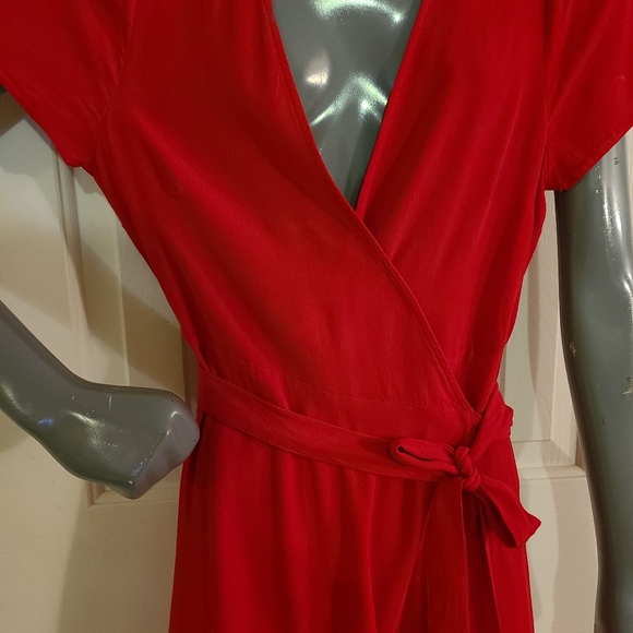 Forever 21 Red Wrap Mini Dress - Picture 4 of 6